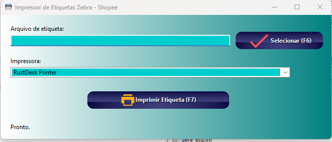 Impressão Etiqueta Shoppe